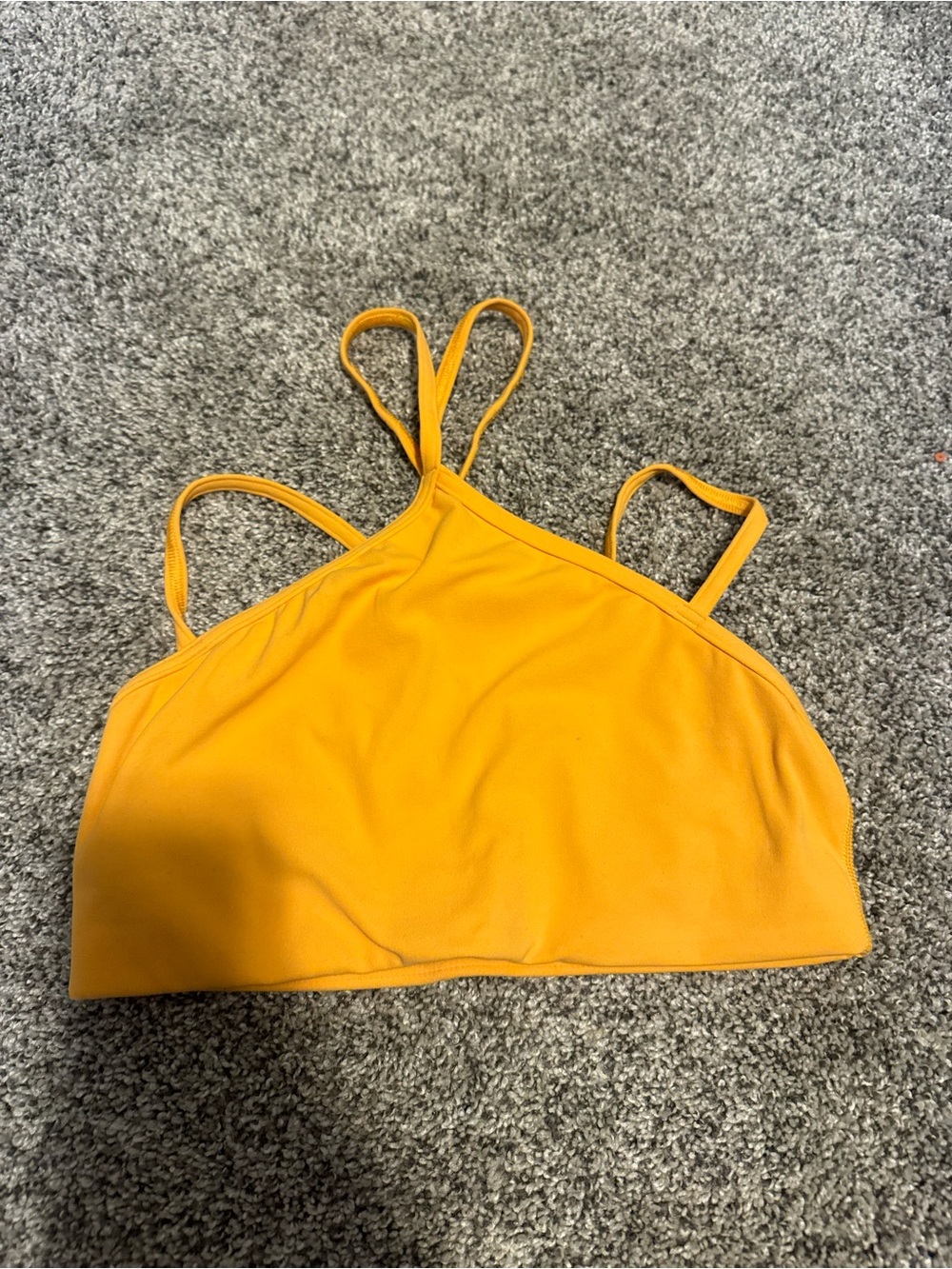 Lululemon Flow Y Nulu Strappy Bra- Mango Dream- Size 6